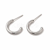 Non-Tarnish 304 Stainless Steel Ring Stud Earrings EJEW-C004-12C-P-1