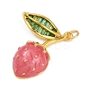 Brass Enamel Pendants X-KK-K405-01B-G-2