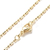 Brass Ball and Column Link Chains Necklace for Women LS-NJEW-P265-01A-G-1