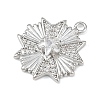 Brass Micro Pave Clear Cubic Zirconia Pendants KK-G545-03P-2