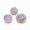 Natural Dyed Quartz Pendants G-P399-B10-1