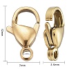Ion Plating(IP) 304 Stainless Steel Lobster Claw Clasps LS-X-STAS-H353-D-02G-4
