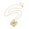 Brass Micro Pave Cubic Zirconia Letter Pendant Necklaces LS-KK-Z069-01G-M-2
