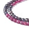Natural Red Corundum/Ruby and Sapphire Beads Strands G-R460-017-3