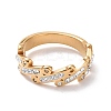 Crystal Rhinestone Oval Bar Finger Ring RJEW-D120-04G-2