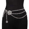 Pentagram Alloy with Aluminium 3 Layer Waist Belly Chains for Women FS-WGF67DF-01-1