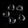 Transparent Glass Heart Cabochons GGLA-R021-8mm-6