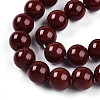 Baking Paint Pearlized Glass Pearl Bead Strands HY-N002-8mm-D01-4