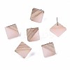 Transparent Resin & Wood Stud Earrings EJEW-N017-005A-A05-1
