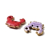 304 Stainless Steel Enamel Charms STAS-P405-01B-G-2