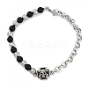 304 Stainless Steel Skull Link Bracelets BJEW-F486-03P-4