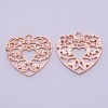 Hollow Alloy Kitten Open Back Bezel Pendants PALLOY-WH0080-11RG-RS-1