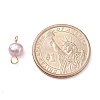 Natural Cultured Freshwater Pearl Connector Charms PALLOY-JF01394-01-2