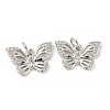 Rack Plating Brass Micro Pave Clear Cubic Zirconia Charms ZIRC-Q024-11P-1