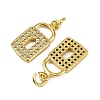 Brass Micro Pave Cubic Zirconia Pendants KK-I358-038G-2