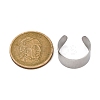304 Stainless Steel Open Cuff Rings RJEW-G335-01B-5