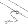 Brass Micro Pave Clear Cubic Zirconia Pendant Necklaces NJEW-JN02997-5