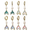 Alloy Glass Hoop Dangle Earrings EJEW-JE07300-3