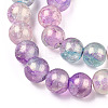 Baking Paint Crackle Glass Bead Strands DGLA-R053-05J-3