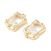 Brass Micro Pave Clear Cubic Zirconia Charms KK-L208-08G-3