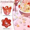 300Pcs 6-Petal Imitation Jelly Acrylic Bead Caps JACR-CJ0001-02-2