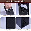 6Pcs 6 Styles Portable PU Leather Single Wine Bottle Tote Carrier Bags CON-CA0001-029-4