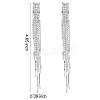 Boho Tassel Chandelier Earrings Cubic Zirconia Long Earrings Crystal Dangling Earrings Long Drop Chain Earrings Long Rhinestone Tassel Earrings for Women JE1070B-2