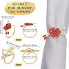 Arrow & Heart Alloy Napkin Rings AJEW-FG0001-69-2