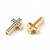 Rack Plating Brass Cubic Zirconia Beads LS-KK-B051-06G-04-2