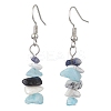 Natural Howlite & White Jade & Sodalite Dangle Earrings EJEW-JE06127-02-1