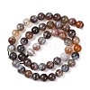 Natural Botswana Agate Beads Strands G-G453-A01-8mm-3