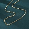 Brass Singapore Chains Necklaces for Women NJEW-D302-04G-2