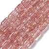 Transparent Crackle Glass Beads Strands GLAA-NH0001-04I-1