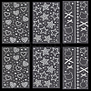 6 Sheets 3 Styles Acrylic Rhinestone Face Body Stickers AJEW-SP0002-68A-1