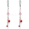 Glass & Acrylic Mobile Straps HJEW-SW00079-06-1