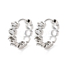 Rack Plating Brass Clear Cubic Zirconia Hoop Earrings EJEW-S241-08P-1