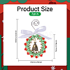 Christmas Wreath Acrlic & Glass Pendant Decorations PALLOY-GO00036-2