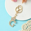 Golden Alloy Rhinestone Keychain KEYC-YW00105-07-1