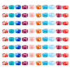 200Pcs 10 Colors Synthetic Imperial Jasper Dyed Beads G-TA0002-49-3
