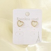 304 Stainless Steel Enamel Stud Earrings LS-EJEW-G421-01G-01-3