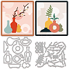 2Pcs 2 Styles Carbon Steel Cutting Dies Stencils DIY-WH0309-826-1