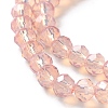 Baking Paint Transparent Glass Beads Strands DGLA-A034-J6MM-D04-3