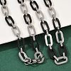 201 Stainless Steel Oval Link Chain Necklaces for Women NJEW-B143-04EBP-3