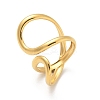 Ion Plating(IP) 304 Stainless Steel Open Cuff Ring for Women X-RJEW-M025-02G-4