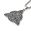 201 Stainless Steel Pendant Necklaces NJEW-K253-09P-1-3