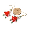 304 Stainless Steel Glass Human Dangle Earrings EJEW-MZ00484-4