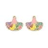Rack Plating Alloy Enamel Pendants FIND-I038-07A-1