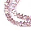 Electroplate Transparent Glass Beads Strands LS-GLAA-N021-4mm-25-4