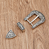 SUPERFINDINGS 3 Sets 3 Style Belt Alloy Buckle Sets FIND-FH0008-31-4