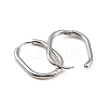 Non-Tarnish 304 Stainless Steel Oval Hoop Earrings LS-EJEW-M218-02C-P-2